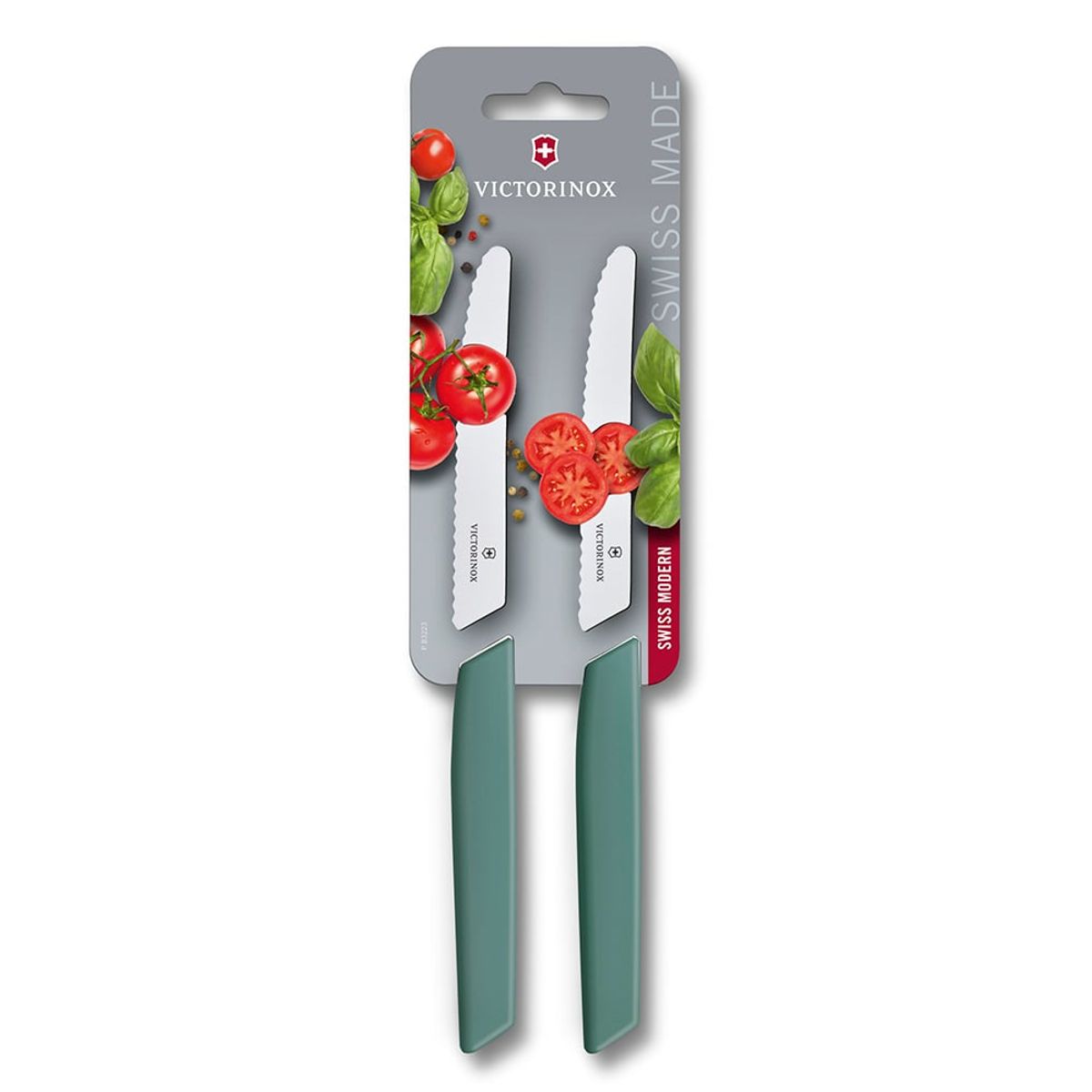 VICTORINOX - Juego de cuchillos para tomate y de mesa Swiss Modern, 2 piezas Victorinox