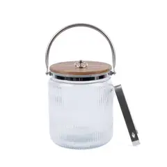 SIMPLIT - Hielera Vidrio Charlotte Tapa Madera 3,8lts