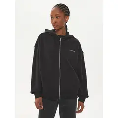 CALVIN KLEIN - Polerón Diffused Ck Zip Negro
