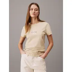 CALVIN KLEIN - Polera Monologo Slim Beige