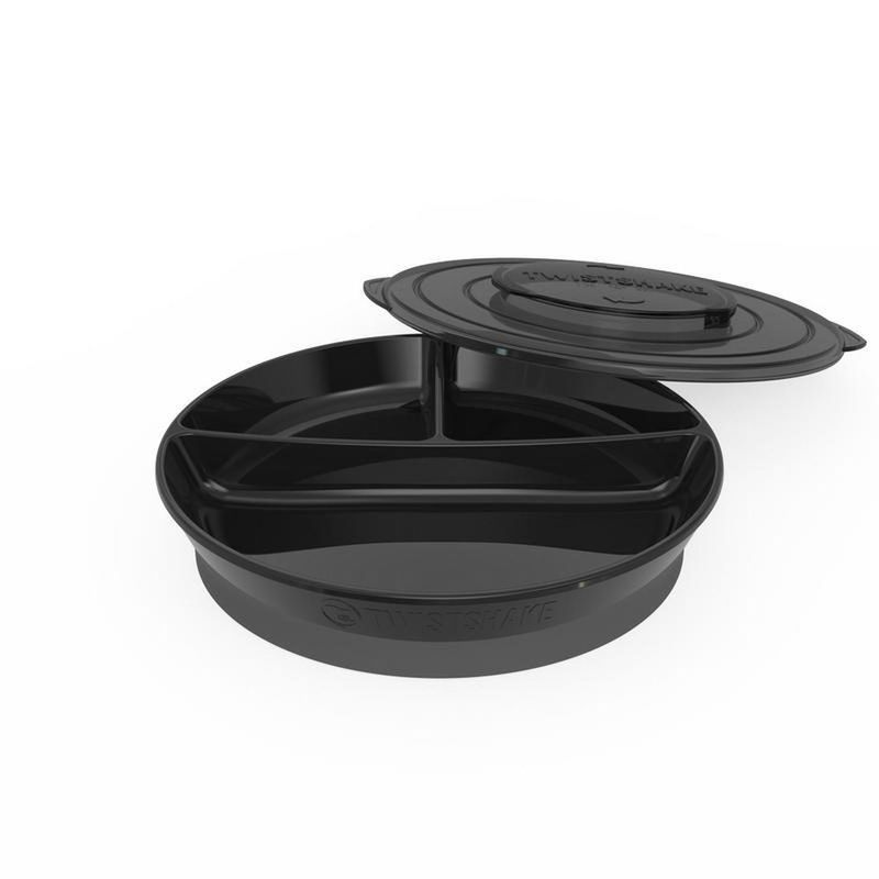 TWISTSHAKE - Plato Dividido +6 Meses Twistshake  - Negro - Talla Única