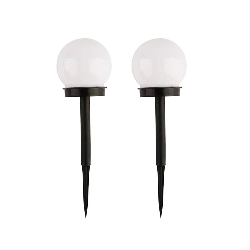 GENERICO - Foco Led solar estilo esfera con estaca para jardín Pack 2uds