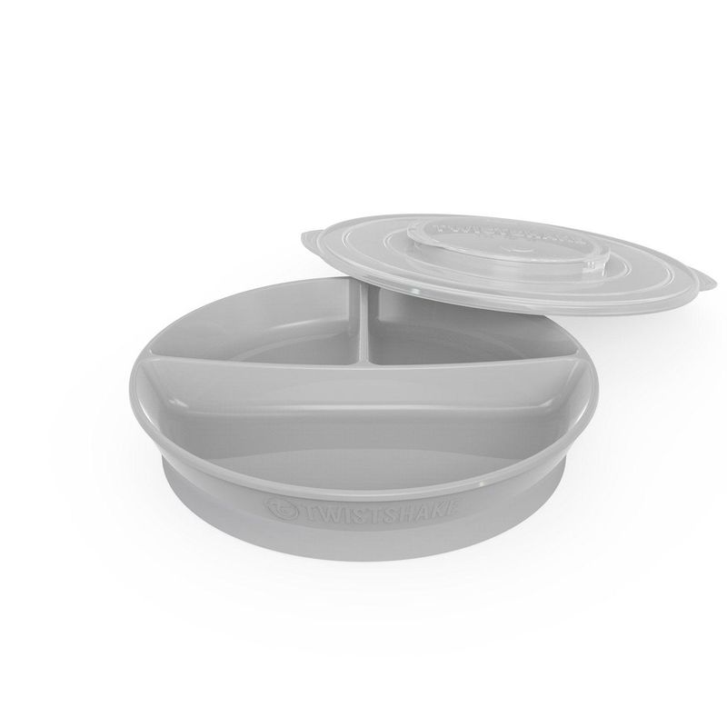 TWISTSHAKE - Plato Dividido +6 Meses Twistshake  - Gris - Talla Única