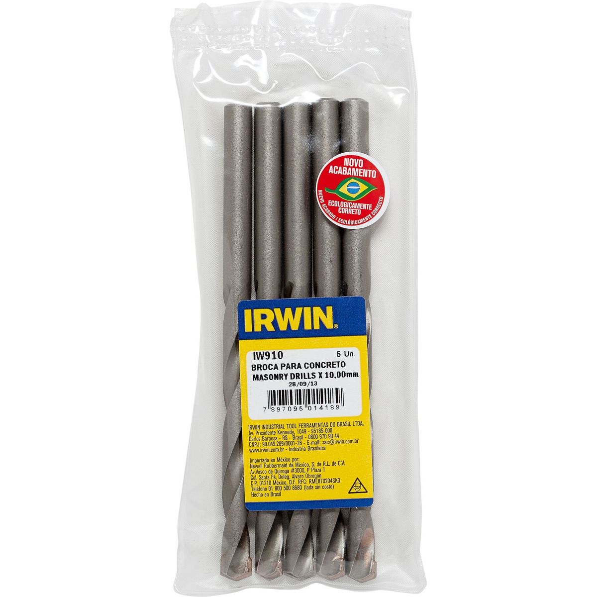 IRWIN - Set 5 brocas para concreto 10mm IRWIN IW910
