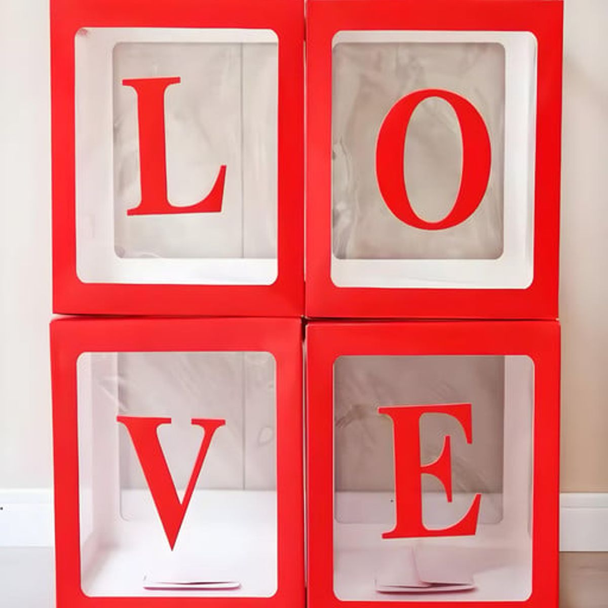 GENERICO - CAJA DE DECORACION LOVE SAN VALENTIN ROJO