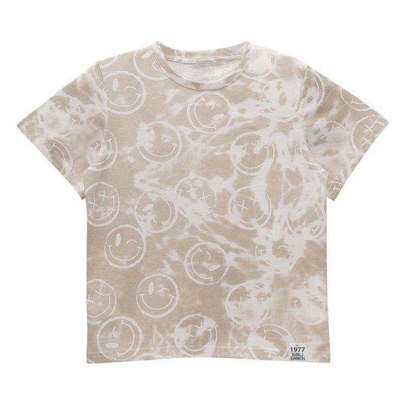 BUBBLE GUMMERS - Polera Manga Corta Niño Bubblegummers Olivo Gris