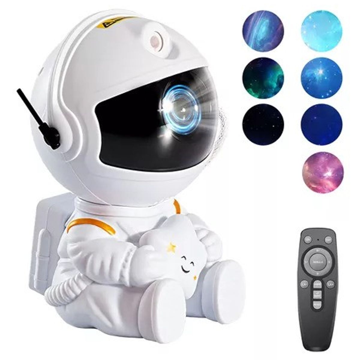 BITART - Lámpara Proyector Premium Astronauta con Luz LED RGB de Galaxia