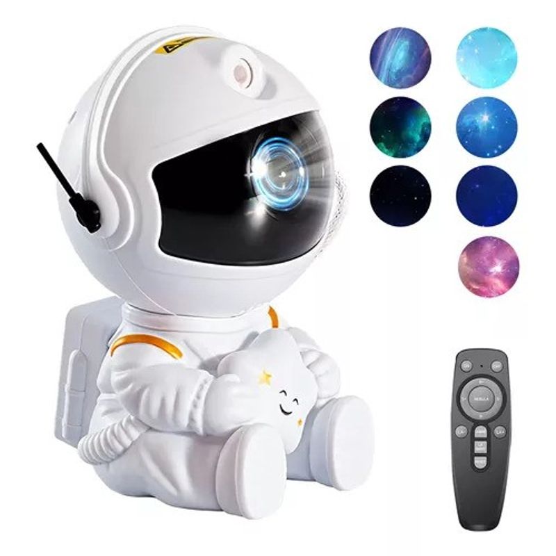 BITART - Lámpara Proyector Premium Astronauta con Luz LED RGB de Galaxia