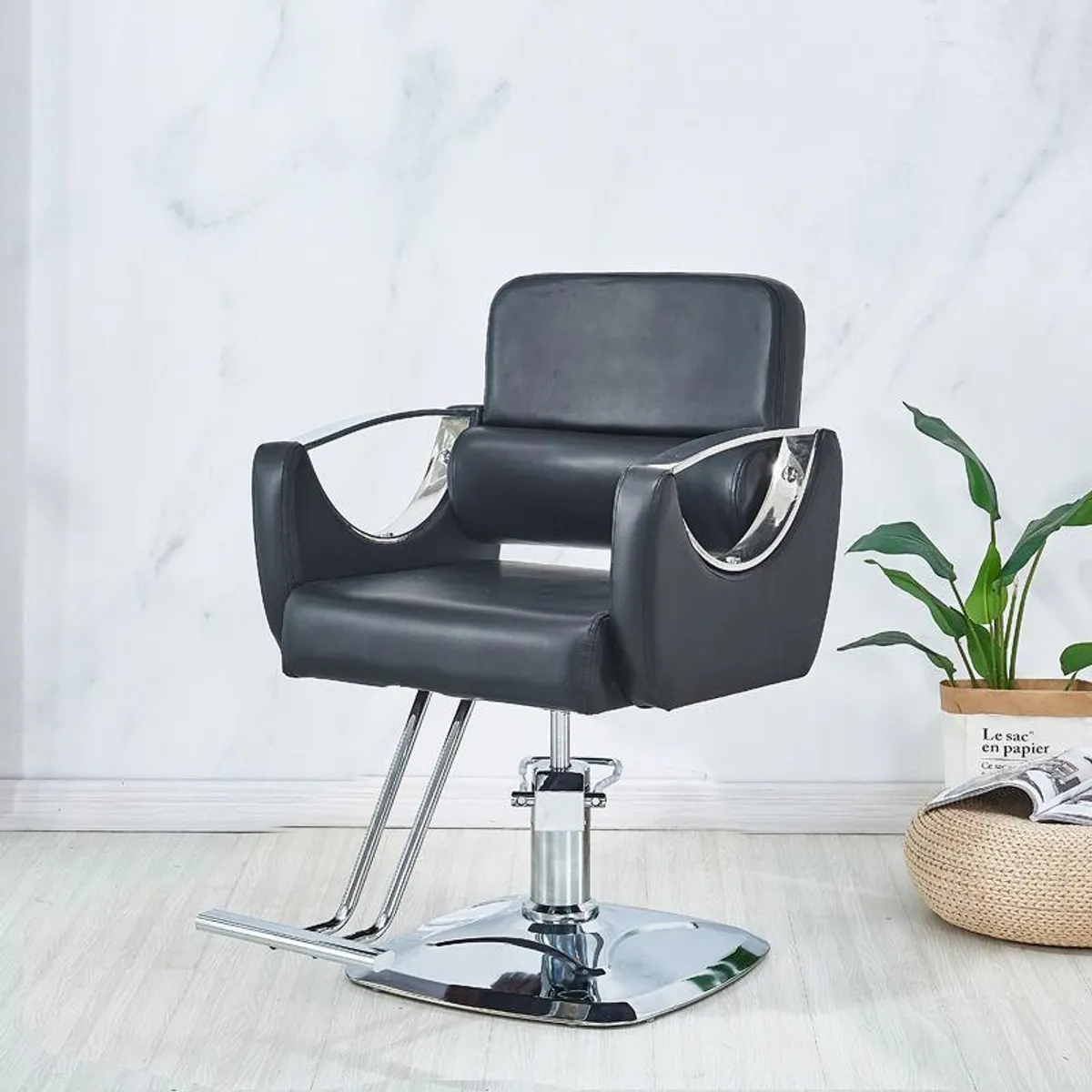 GENERICO - Sillón de Peluquería New Black Star - Negro