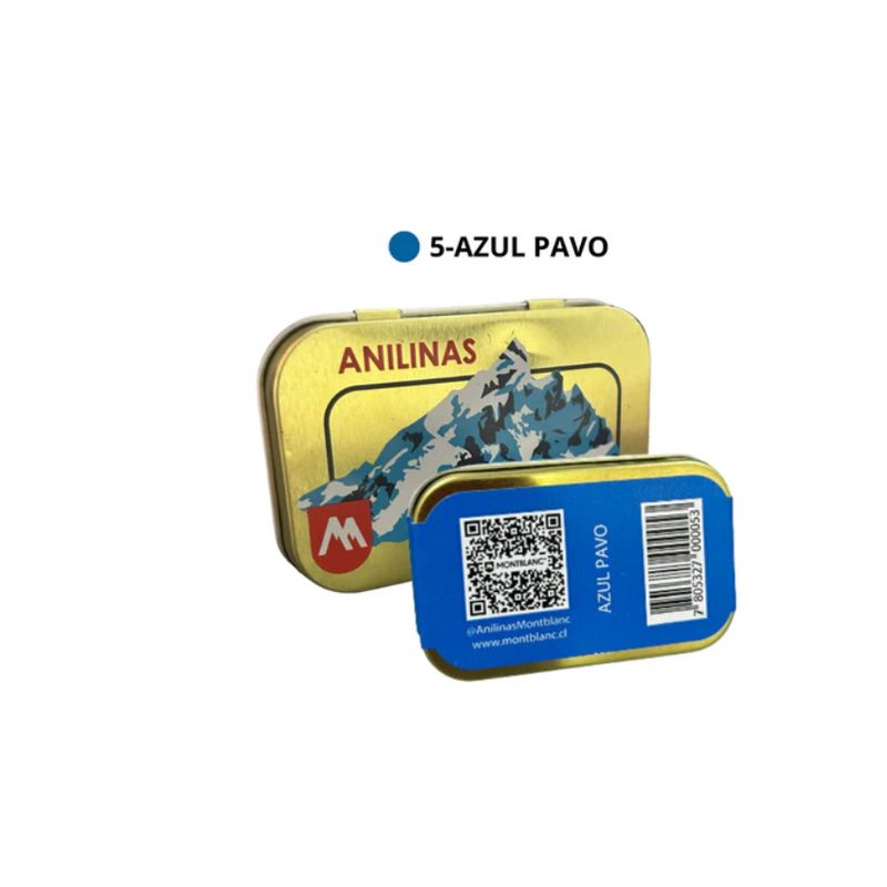 ANILINAS MONTBLANC - Anilinas Montblanc® Cajita Dorada Azul Pavo Real