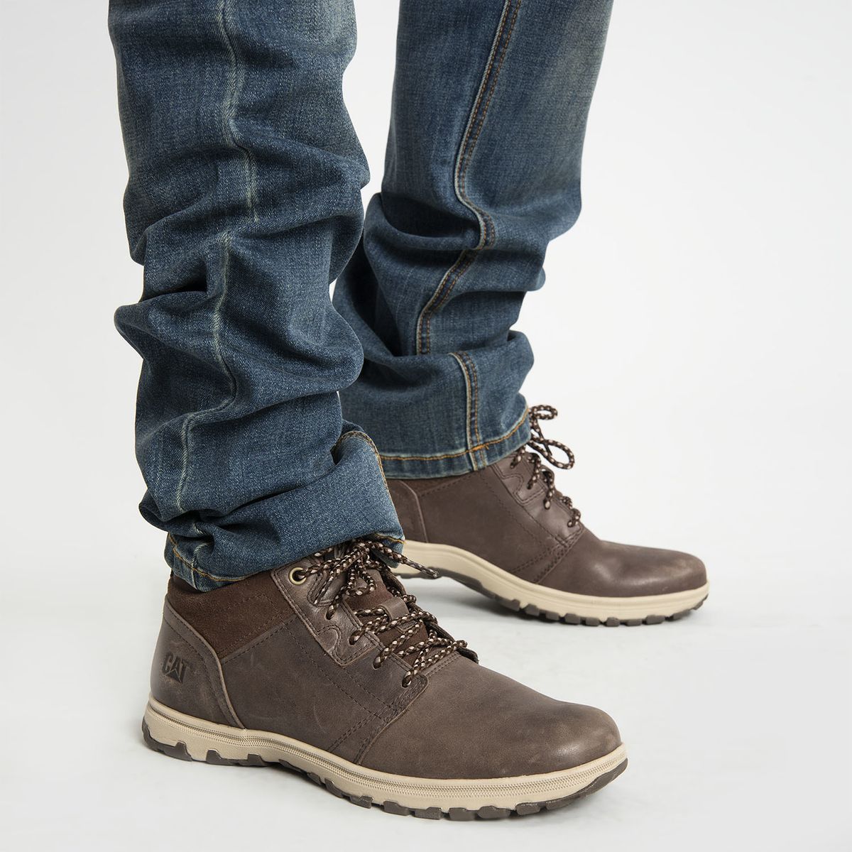 CAT - Zapatilla Cuero Wrest Café Hombre CAT