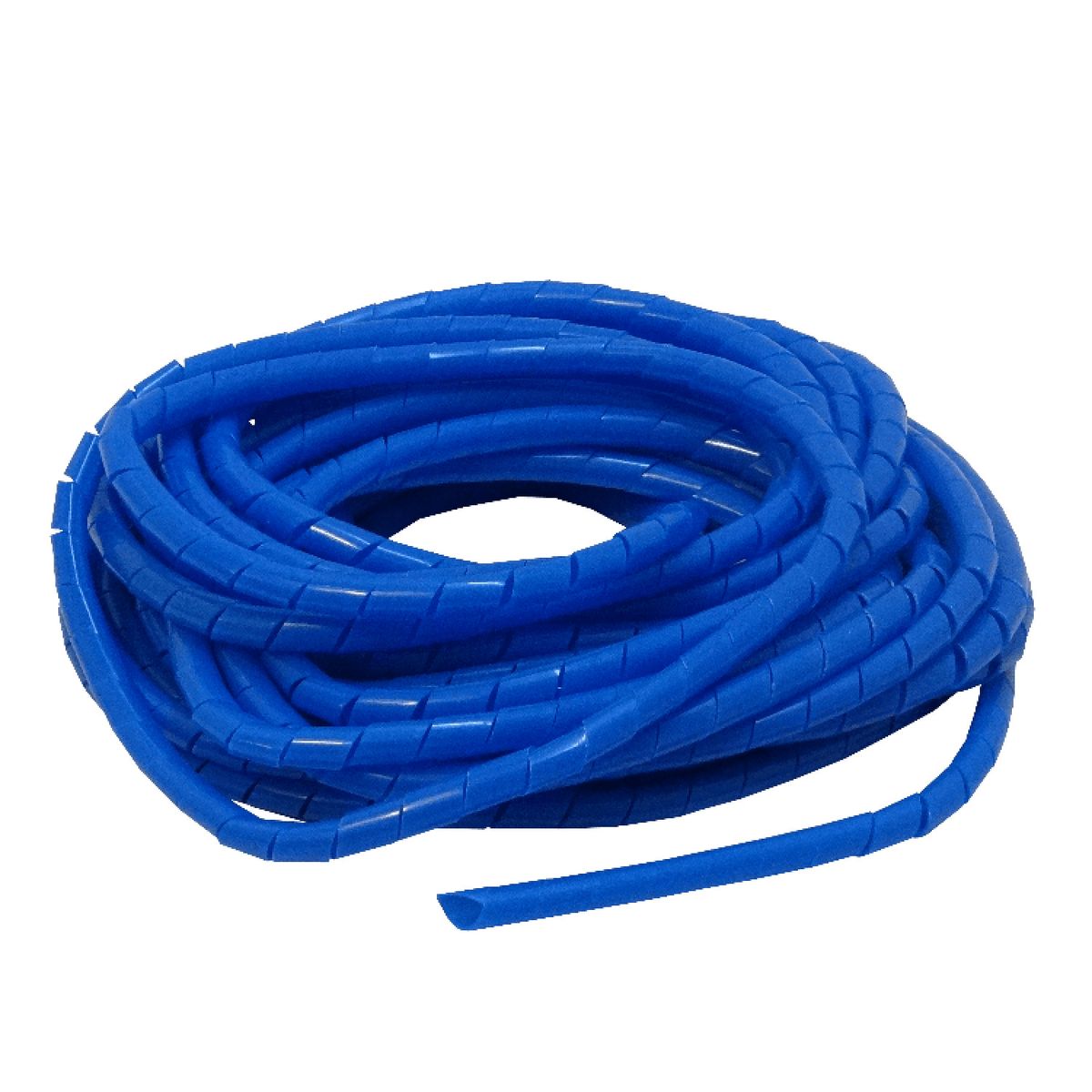 GENERICO - Espiral Ordena Cable PE Azul 12 Metros 12x15x0,85mm