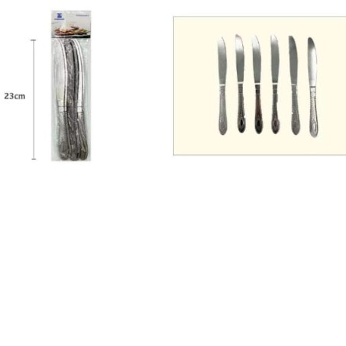 GENERICO - Cuchillo Acero Inoxidable 6 Piezas Cocina