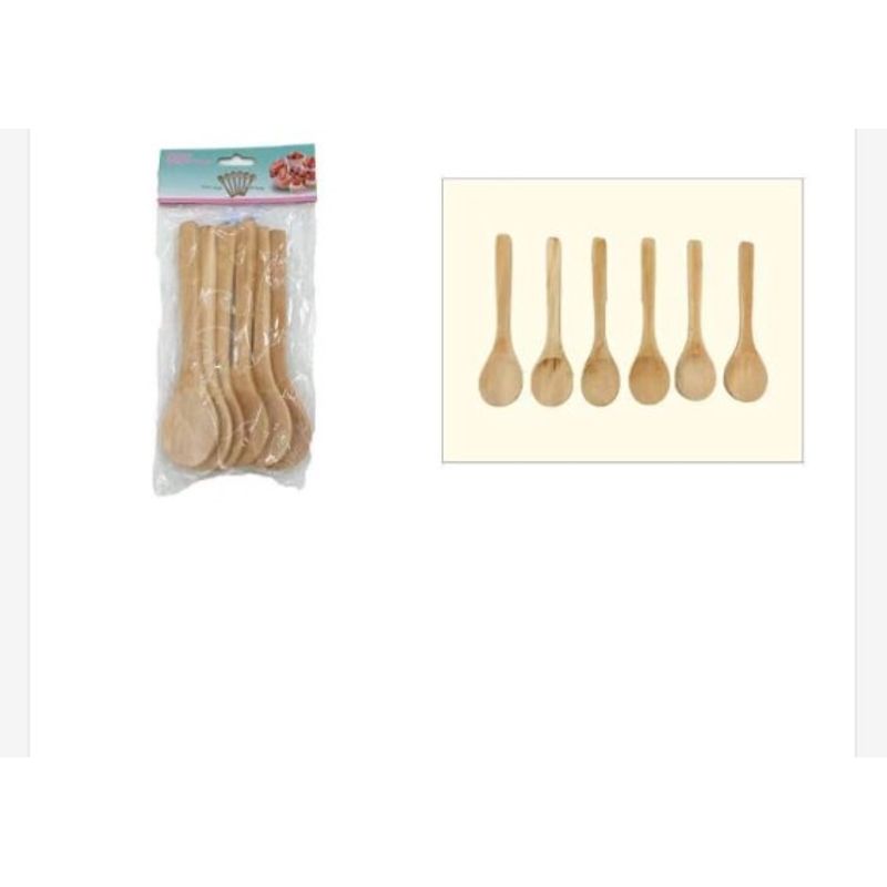 GENERICO - Cuchara De Madera 6 Piezas Cocina