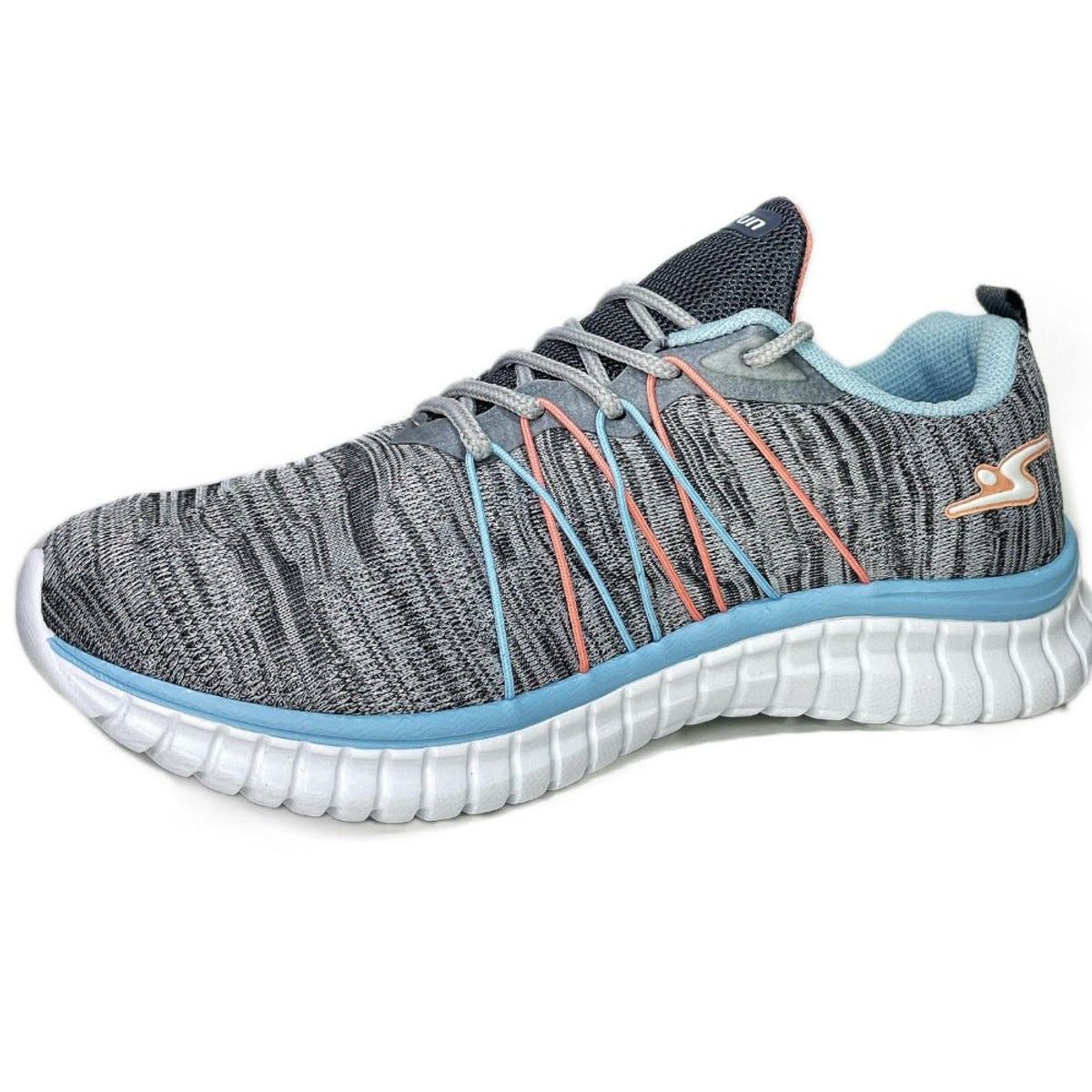 HTL - ZAPATILLA DEPORTIVA MUJER CENIZA CELESTE SALMÓN 8619