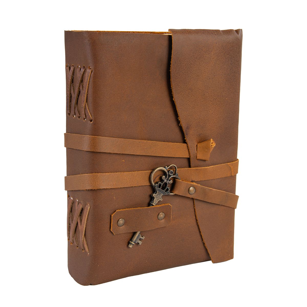 FRANZ MOSSI - Cuaderno de cuero real Diario Agenda Vintage Franz Mossi