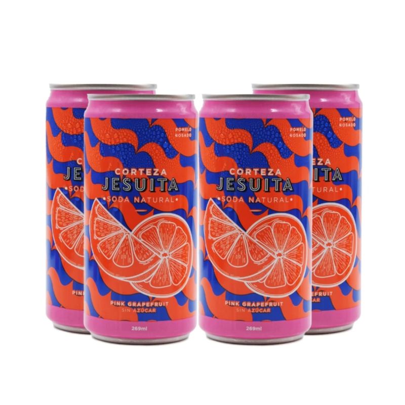 GENERICO - Soda Natural Pink Grapefruit Corteza Jesuita x4