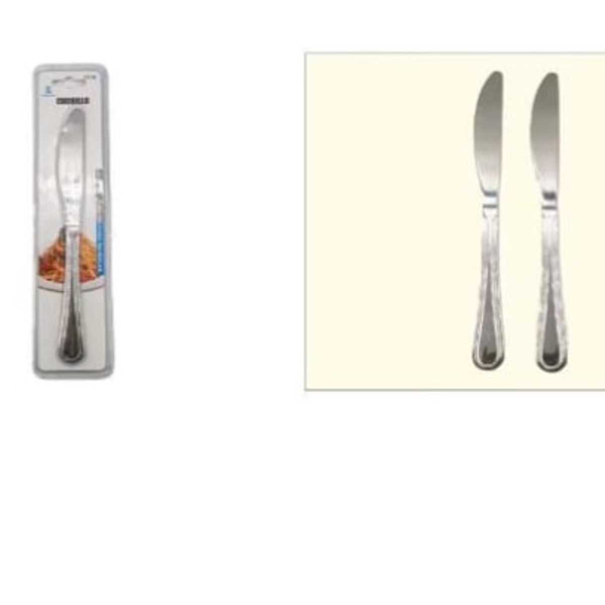 GENERICO - Cuchillo De Acero Inoxidable 2 Piezas 21Cm