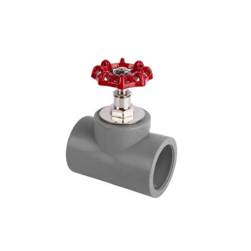 GENERICO - LLAVE PASO PPR METALICA MANILLA ROJA 32MM