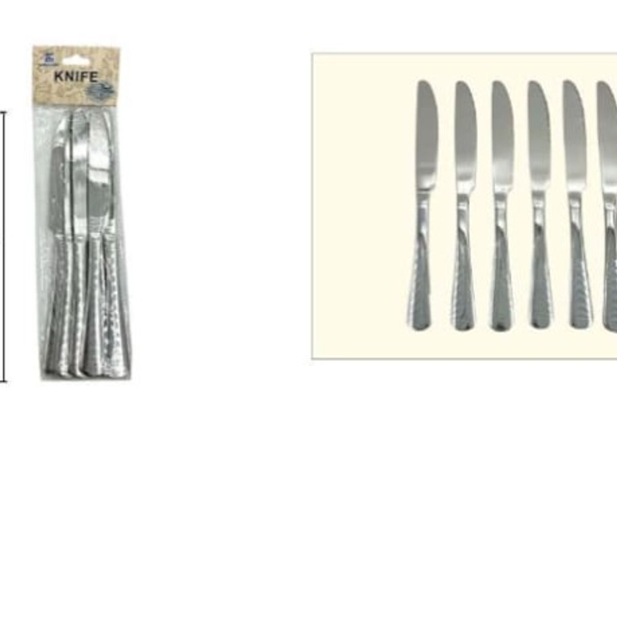GENERICO - Cuchillo De Acero Inoxidable 6 Piezas 23Cm