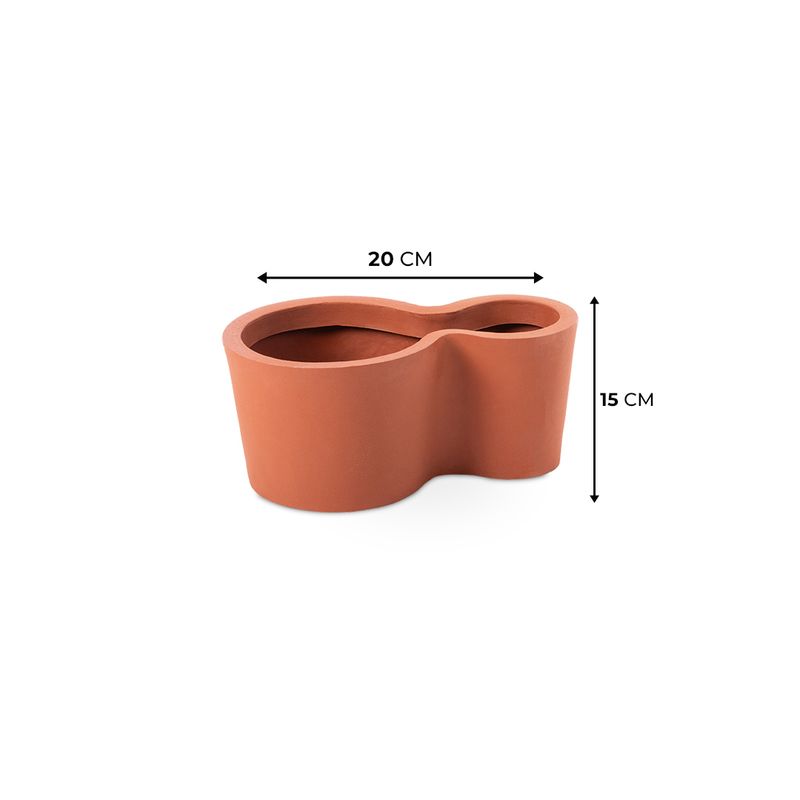 THE POPULAR DESIGN - MACETERO ORGANIQUE 14 TERRACOTA