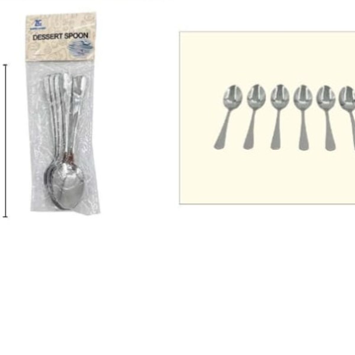 GENERICO - Cuchara De Acero Inoxidable 6 Piezas 14Cm