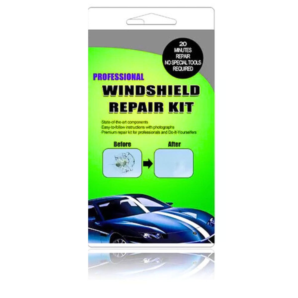 GENERICO - Kit Reparación Parabrisa Auto Vidrio Trizaduras Piquete