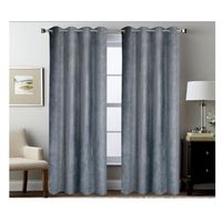 Cortina Opaca Terciopelo Set 2 Paños 140 x 230 cm - Gris M764