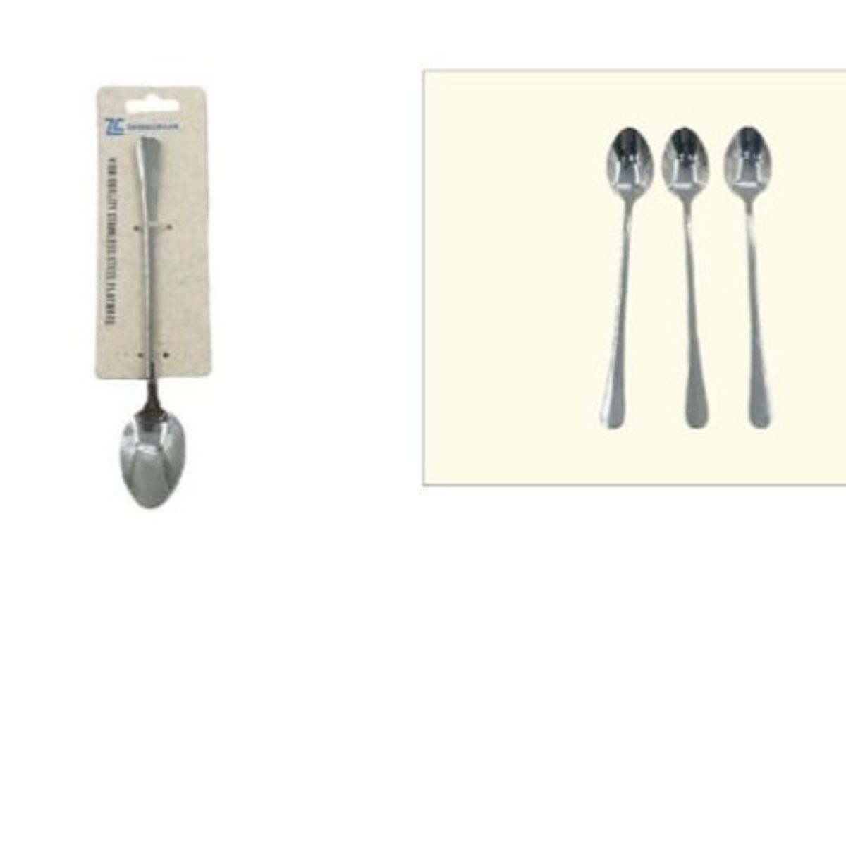 GENERICO - Cucharas Largas Acero Inoxidable 3 Piezas