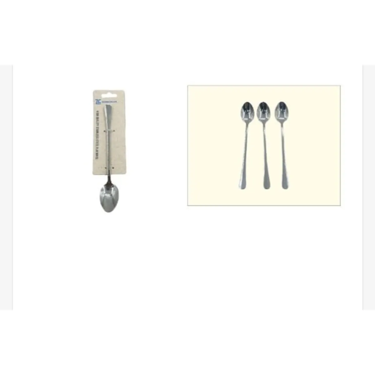 GENERICO - Cucharas Largas Acero Inoxidable 3 Piezas