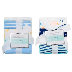 BAMBINO - 2 Set Toallitas para bebé Diseño Dinosaurios y Clásico