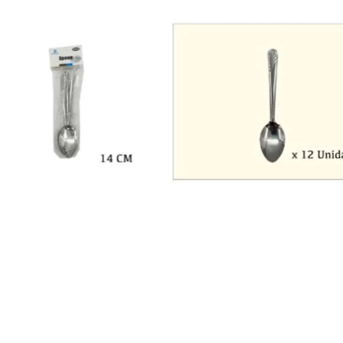 GENERICO - Cucharas De Acero Inoxidable 12 Piezas 14 Cm