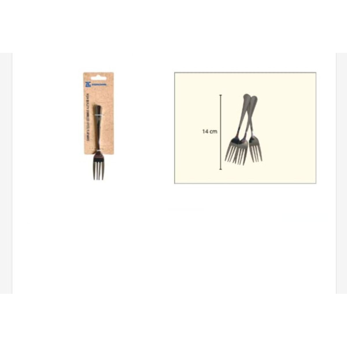 GENERICO - Tenedores De Acero Inoxidable 3 Piezas 14 Cm