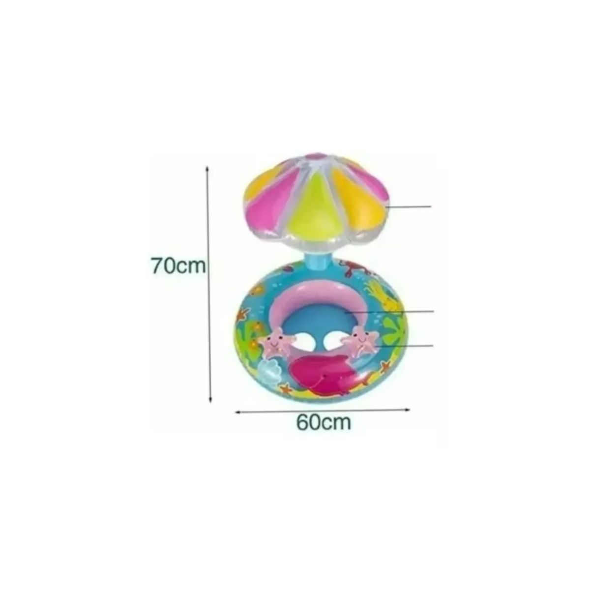 GENERICO - Flotador Inflable Para Niños Sombrilla Piscina Bebes
