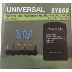 DM - CARGADOR UNIVERSAL 3-12V 30W CONECTOR MODEL REMOTE 6 CONECTOR