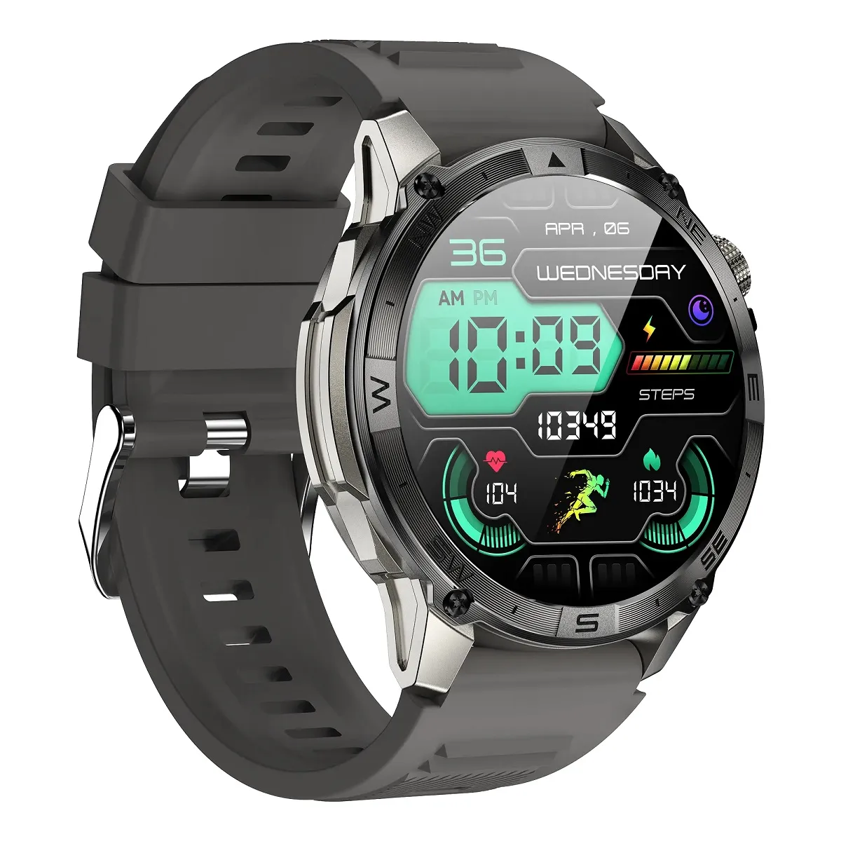GENERICO - Smartwatch Reloj Inteligente Deportivo GPS y Pantalla AMOLED Notificaciones Compatible IOS Android