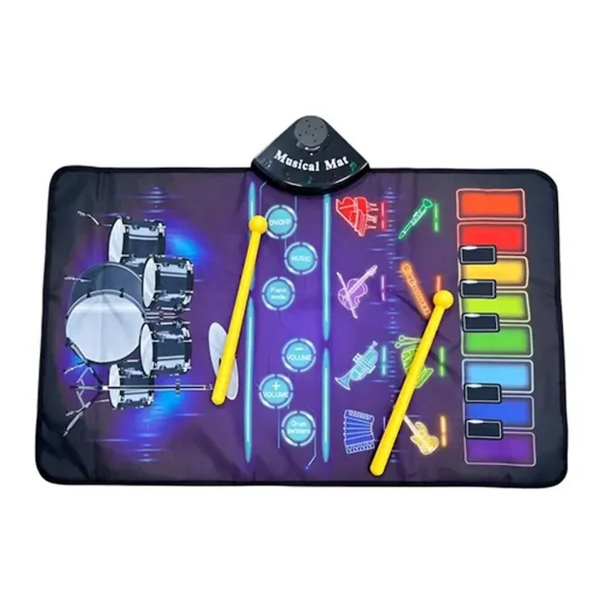 GENERICO - Alfombra De Batería De Piano Musical 2 En 1