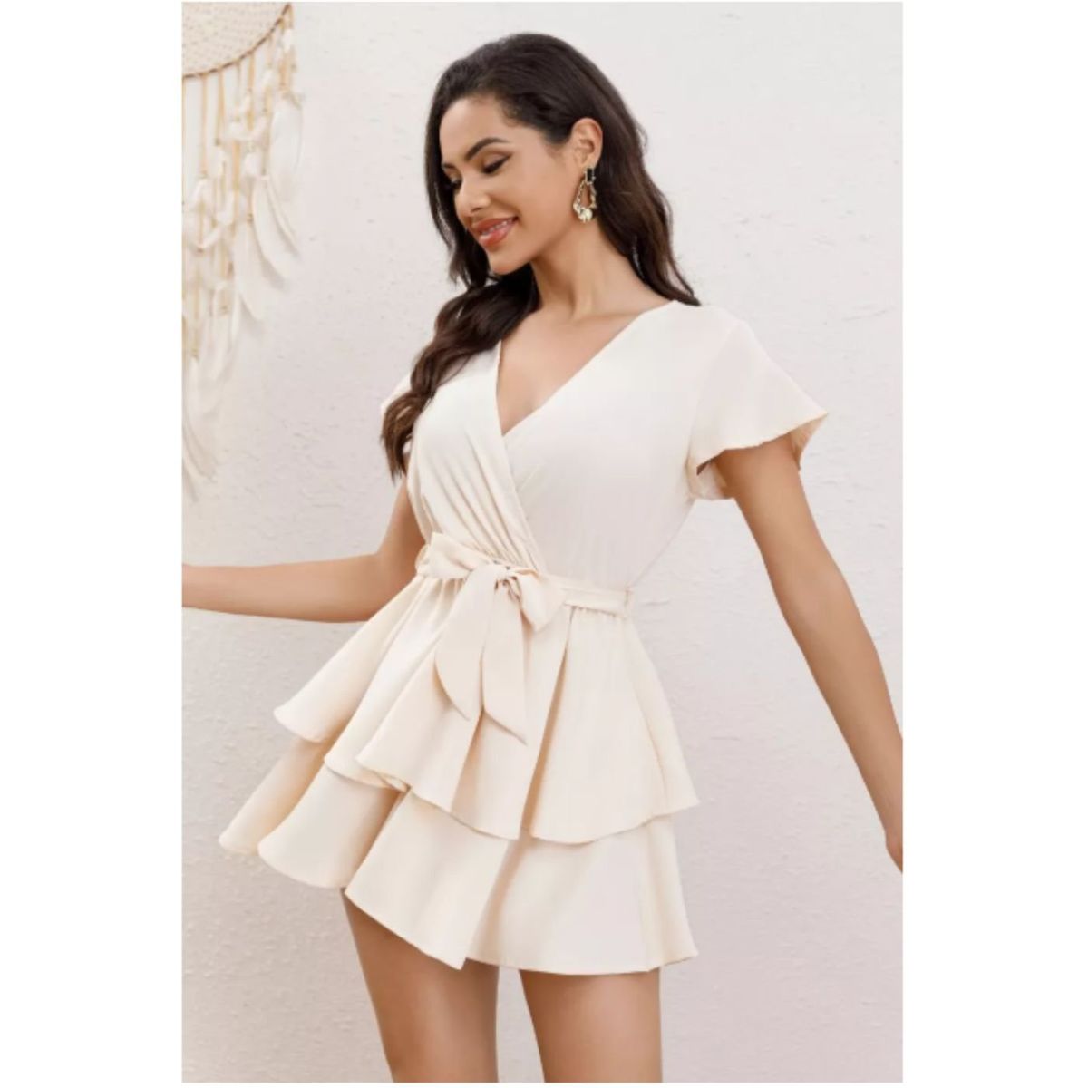 LIKE SHOP - Enterito Corto Mini Vestido Short Verano Casual Eventos 341