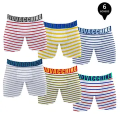 GIOVACCHINO - Pack de 6 Boxer Largo Algodón Hombre.