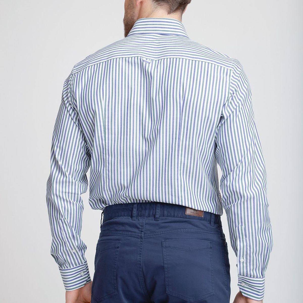 TRIAL - Camisa hombre casual Italiana verde