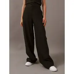 CALVIN KLEIN - Pantalon Wide Leg Knit Negro