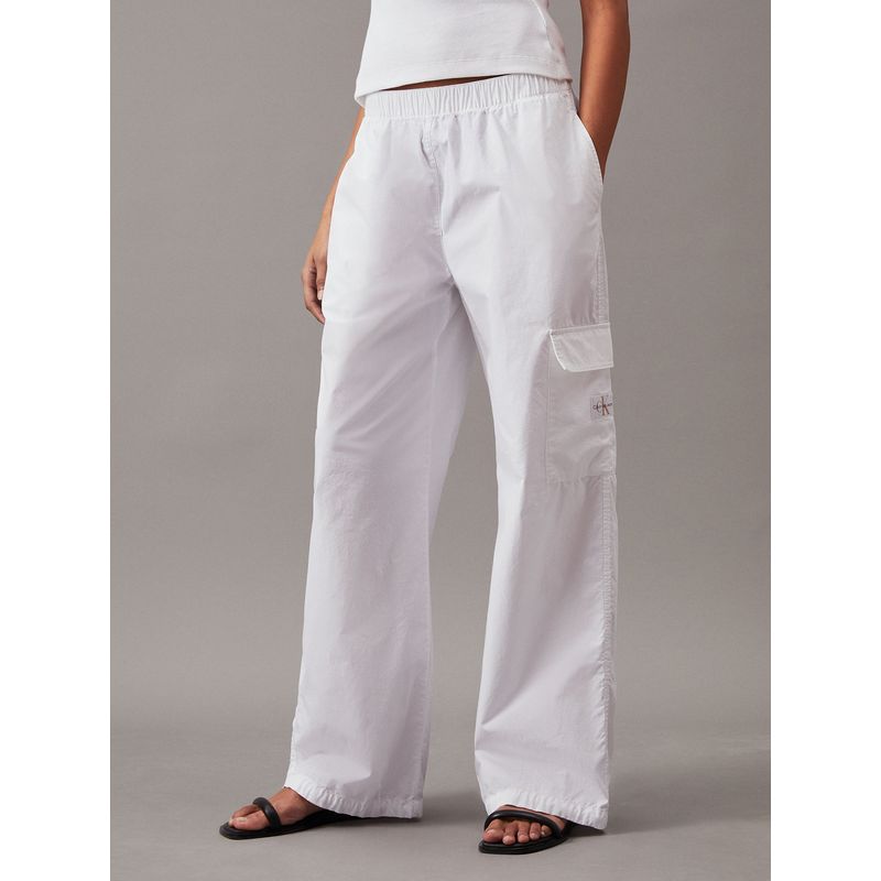 CALVIN KLEIN - Pantalon Cotton Utility Cargo Blanco Calvin Klein