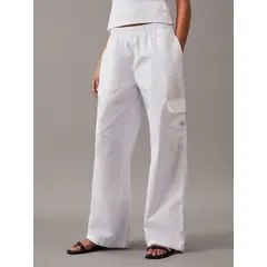 CALVIN KLEIN - Pantalon Cotton Utility Cargo Blanco