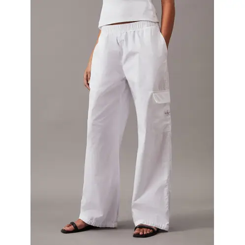 CALVIN KLEIN - Pantalon Cotton Utility Cargo Blanco