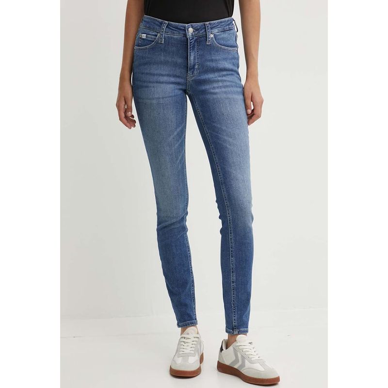 CALVIN KLEIN - Jeans Mid Rise Skinny Azul Calvin Klein