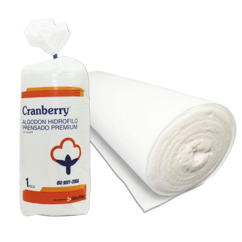 CRANBERRY - Algodon Hidrofilo Prensado Premium X 1 Kg