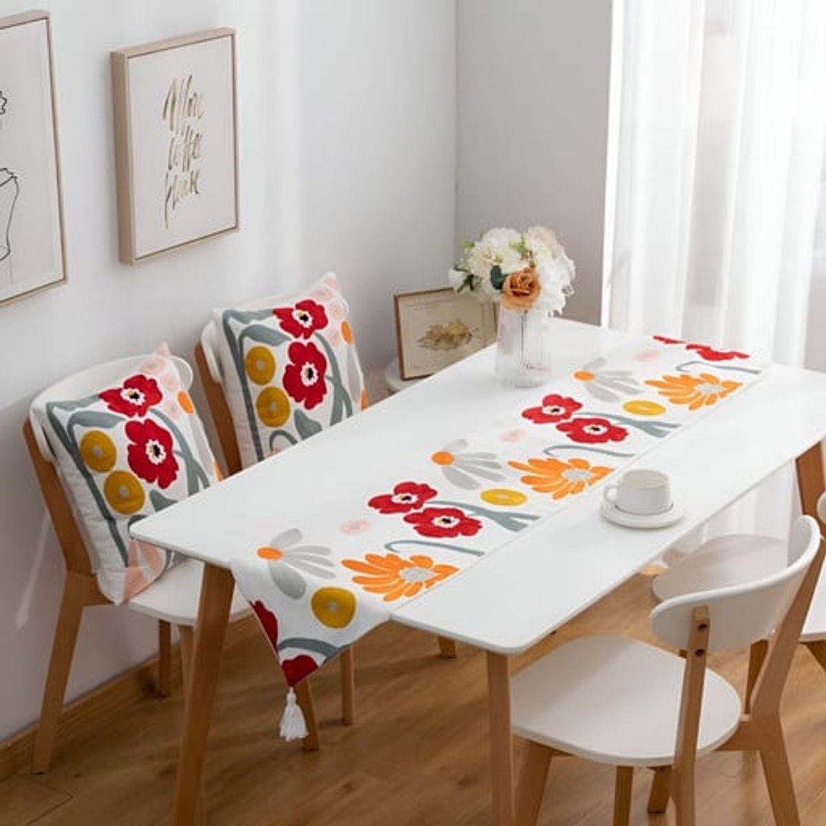 GENERICO - Camino de mesa bordado 33x180 cm