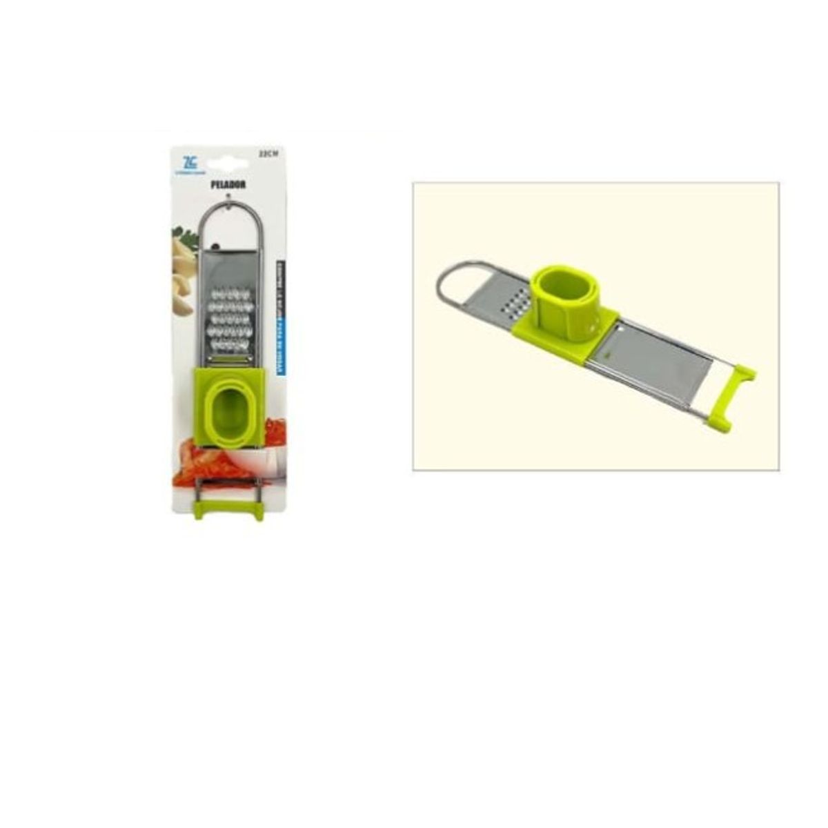 GENERICO - Pelador Rallador De Verduras Acero Inoxidable