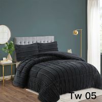 COBERTOR DE INVIERNO GRUESO 2 PLAZA NEGRO