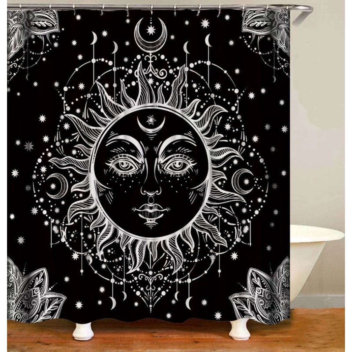 ANGELES DEL HOGAR - CORTINA PARA BAÑO DE GENERO 180 CM X 180 CM